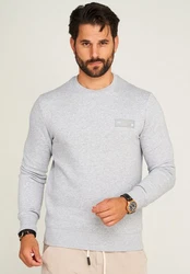 Jack & Jones Sweatshirt POPS SWEAT CREW NECK Grau