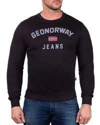 Geo Norway Rundhalspullover Herren Sweatshirt Style bagassier Schwarz