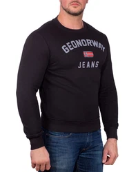 Geo Norway Rundhalspullover Herren Sweatshirt Style bagassier Schwarz