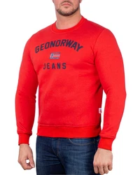 Geo Norway Rundhalspullover Herren Sweatshirt Style bagassier Rot