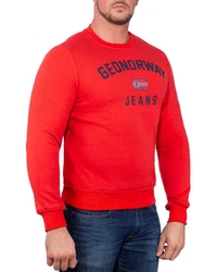 Geo Norway Rundhalspullover Herren Sweatshirt Style bagassier Rot