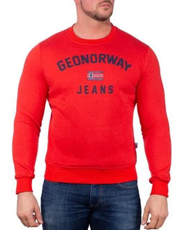 Geo Norway Rundhalspullover Herren Sweatshirt Style bagassier Rot