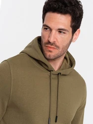 OMBRE Kapuzensweatshirt Basic Dunkelgrün/Khaki