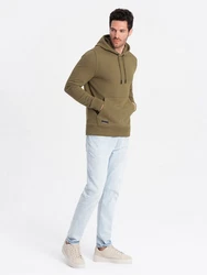 OMBRE Kapuzensweatshirt Basic Dunkelgrün/Khaki