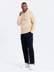 OMBRE Kapuzensweatshirt Basic Beige/Khaki