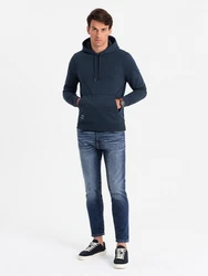 OMBRE Kapuzensweatshirt Basic Dunkelblau/Hellblau/Blau