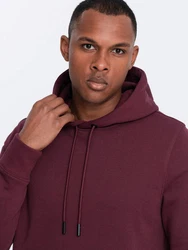 OMBRE Kapuzensweatshirt Basic Dunkelrot/Bordeaux