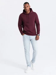 OMBRE Kapuzensweatshirt Basic Dunkelrot/Bordeaux