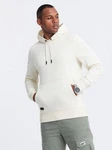 OMBRE Kapuzensweatshirt Basic Khaki/Creme/Weiß/Beige