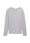 TOM TAILOR Strickpullover Longsleeve Rundhalspullover Grau/Silber/Hellgrau