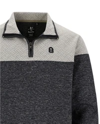 Hajo Sweatshirt im Materialmix Grau/Dunkelblau/Dunkelgrau/Hellgrau