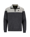 Hajo Sweatshirt im Materialmix Grau/Dunkelblau/Dunkelgrau/Hellgrau