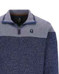 Hajo Sweatshirt im Materialmix 