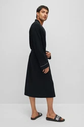 BOSS Bademantel Kimono Dunkelblau/Schwarz/Blau