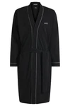 BOSS Bademantel Kimono Dunkelblau/Schwarz/Blau