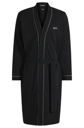 BOSS Bademantel Kimono Dunkelblau/Schwarz/Blau