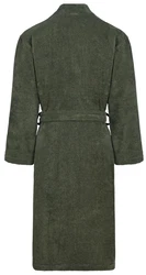 Caw Herrenbademantel Kimono 828 Dunkelgrün/Grün