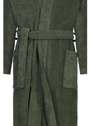 Caw Herrenbademantel Kimono 828 Dunkelgrün/Grün