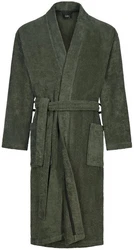 Caw Herrenbademantel Kimono 828 Dunkelgrün/Grün