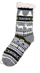 Frostfighter Haussocken Herren Hüttensocken mit ABS Stoppersohle Mischfarben/Schwarz/Blau/Lila