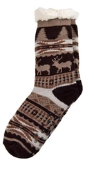 Frostfighter Haussocken Herren Hüttensocken mit ABS Stoppersohle Mischfarben/Schwarz/Blau/Lila