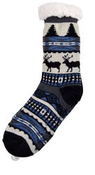 Frostfighter Haussocken Herren Hüttensocken mit ABS Stoppersohle Mischfarben/Schwarz/Blau/Lila