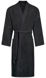 Caw Herrenbademantel mit Kimono Kragen Dunkelgrau/Schwarz/Dunkelblau/Grau/Blau