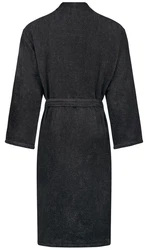 Caw Herrenbademantel mit Kimono Kragen Dunkelgrau/Schwarz/Dunkelblau/Grau/Blau
