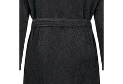 Caw Herrenbademantel mit Kimono Kragen Dunkelgrau/Schwarz/Dunkelblau/Grau/Blau