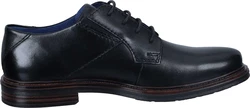 bugatti Schnürer Style Rigalo Comfort (aus echtem Leder) Schwarz/Hellblau/Dunkelblau