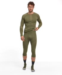 FALKE Thermounterhose Warm Dunkelgrün/Khaki
