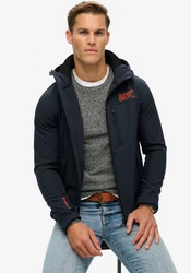 Superdry Outdoorjacke HOODED SOFT SHELL TREKKER JKT Dunkelblau/Dunkelgrau/Schwarz
