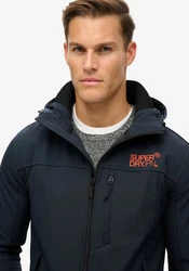 Superdry Outdoorjacke HOODED SOFT SHELL TREKKER JKT Dunkelblau/Dunkelgrau/Schwarz