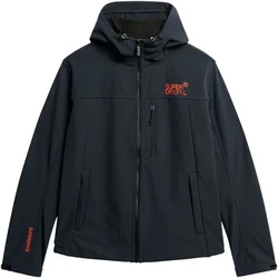 Superdry Outdoorjacke HOODED SOFT SHELL TREKKER JKT Dunkelblau/Dunkelgrau/Schwarz