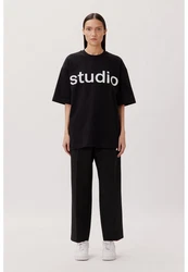 studio seidensticker T-Shirt Studio Rundhals Schwarz/Rot/Grau/Beige