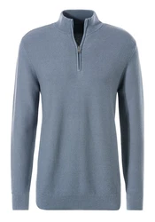 AUTHENTIC LE JOGGER Troyer Pullover mit Stehkragen und Zipper Grau/Blau/Dunkelblau/Hellblau