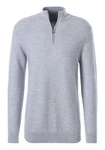 AUTHENTIC LE JOGGER Troyer Pullover mit Stehkragen und Zipper Grau/Hellgrau