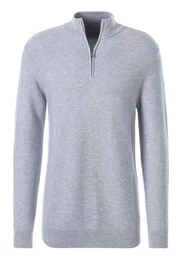 Troyer Pullover mit Stehkragen und Zipper