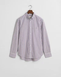 Gant Langarmhemd REG POPLIN STRIPE SHIRT Regular Fit Popeline Hemd Lila/Hellblau/Dunkelrot/Grau