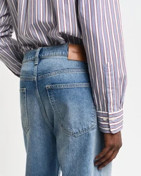 Gant Langarmhemd REG POPLIN STRIPE SHIRT Regular Fit Popeline Hemd Lila/Hellblau/Dunkelrot/Grau