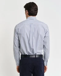 Gant Langarmhemd REG POPLIN STRIPE SHIRT Regular Fit Popeline Hemd Hellblau/Dunkelrot