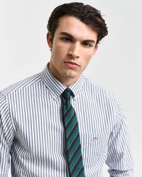 Gant Langarmhemd REG POPLIN STRIPE SHIRT Regular Fit Popeline Hemd Hellblau/Dunkelrot