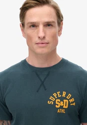 Superdry Rundhalsshirt TRACK & FIELD GRAPHIC T SHIRT blau