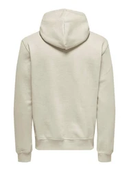 ONLY & SONS Kapuzensweatshirt ONSCURATED REG HOODIE SWEAT Grau/Beige/Hellgrau/Khaki/Braun