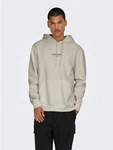 ONLY & SONS Kapuzensweatshirt ONSCURATED REG HOODIE SWEAT Grau/Beige/Hellgrau/Khaki/Braun