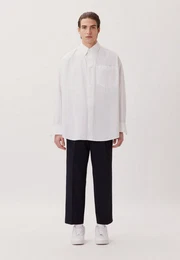 Businesshemd Studio Oversized Langarm Kentkragen Uni
