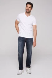 CAMP DAVID Regular-fit-Jeans mit normaler Leibhöhe Dunkelblau/Dunkelrot