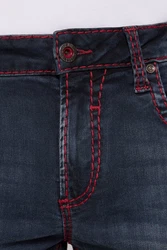 CAMP DAVID Regular-fit-Jeans mit normaler Leibhöhe Dunkelblau/Dunkelrot