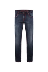CAMP DAVID Regular-fit-Jeans mit normaler Leibhöhe Dunkelblau/Dunkelrot