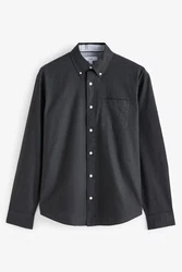 Next Langarmhemd Oxfordhemd Dunkelgrau/Grau/Schwarz/Hellblau/Dunkelblau/Blau